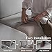 OHSIO Sectional Couch Covers, Wear Resistant Stretch Sofa Covers Washable Soft Couch Cushion Covers Anti Slip Furniture Protector Sofa Slipcovers for Pets (1 Piece Back Couch Cover, Light Gray)