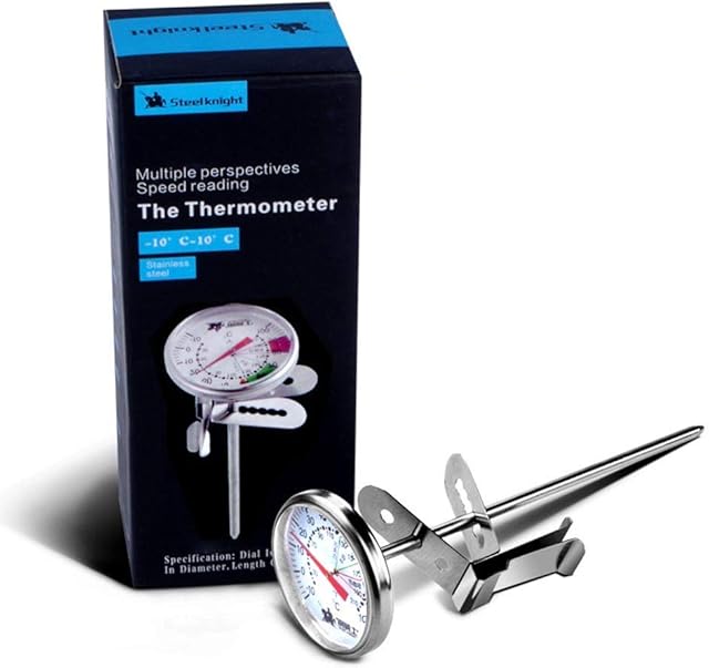 Thermometer Probe Coffee Milk Froth Latte Cappuccino Stainless Steel Detector