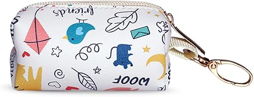 Soporte para bolsa de excremento de perro, dispensador de bolsas de desechos de perro, incluye un rollo de bolsas para excrementos, se adapta a