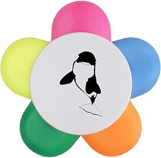 Azeeda 'Curious Orca Whale' Flower Shape High...