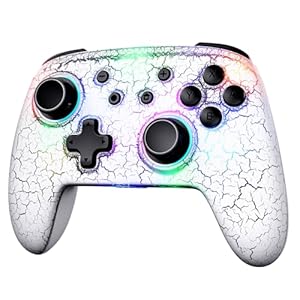 NexiGo Hall Effect Controller (No Drift, No Deadzone) with Hall Sensing Joystick for Switch/Switch Lite/OLED, Wireless Bluetooth Controller with Motion Control, RGB Light, Turbo (Atmosphere)