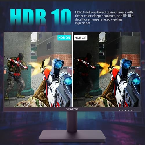 Image of Viewedge 27 Inch WQHD 2560 x 1440 PC Gaming Monitor, 165Hz /144hz 1ms IPS Computer Monitor with HDR, 120% sRGB Bluelight Filter,Wall Mounted and 2HDMI &1DP Port