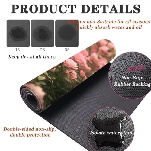 Alfombras de cocina lavables antideslizantes juego de 2 piezas absorbentes 4