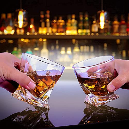 Image of Whiskey Glass Transparent, 310 ML, Whisky Glass, Diamond Design Bar Glass for Drinking Bourbon, Whisky, Scotch, Cocktails, Cognac - Old Fashioned Cocktail Tumblers Set of 6 (time .$., 6)