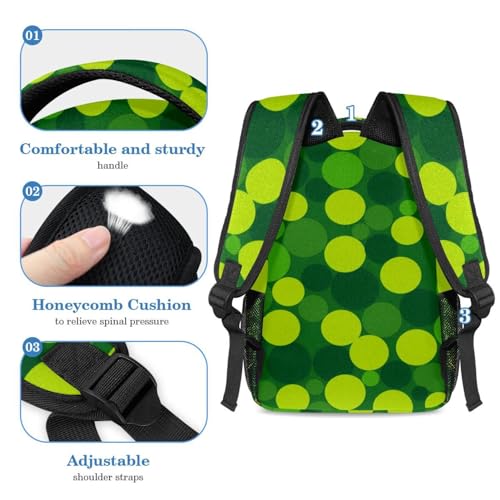 Sac à dos géométrique vert avec son cartable et sa trousse assortie - 4