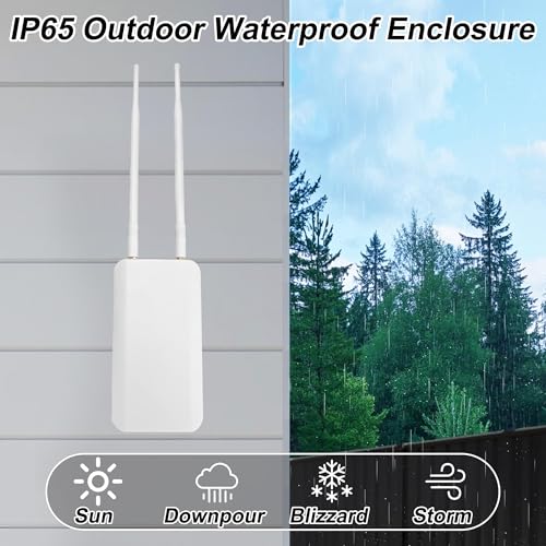 Image of Outdoor Starlink WiFi Extender for Starlink Gen 3 Router, Starlink Signal /WiFi Repeater, IP65 Waterproof, Up to 56 Devices for Farm /Yard /RV /Campsite, 2.4G 574Mbps + 5.8G 1224Mbps (Grey)