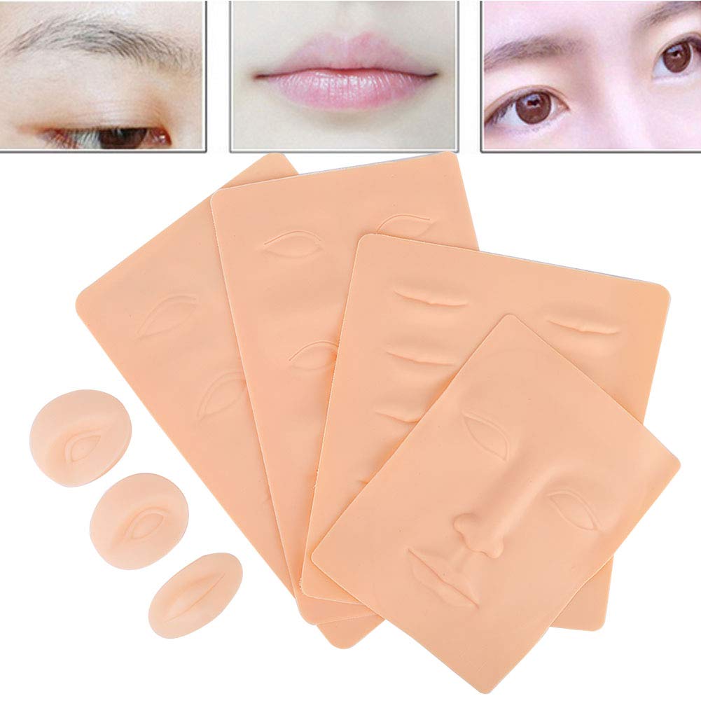 3pcs Patuaje de la Piel, Maquillaje Permanente Ojos Boca Cejas Práctica Piel del Tatuaje, Práctica de la Piel de la Ceja Cuero Sintético para Practicar Tatuajes Tienda de Tatuajes Profesional