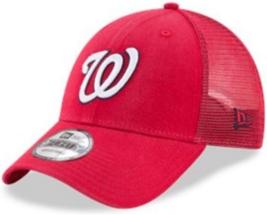 New Era MLB Washington Nationals Baseball Hat Cap 940 Trucker Snapback 11591187 Red