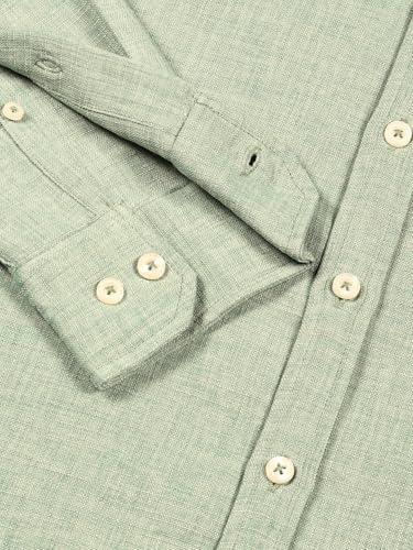 Image of Thomas Scott Men's | Solid | Textured Fabric | Full Sleeve | Slim Fit | Polyester-Blend | Spread Collar | Casual Shirt