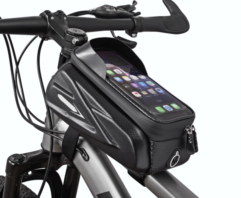 COTOUXKER Bike Frame Bag, Mountain Bike Phone Holder Bag for Road and Mountain Bikes Cycling Storage Bags