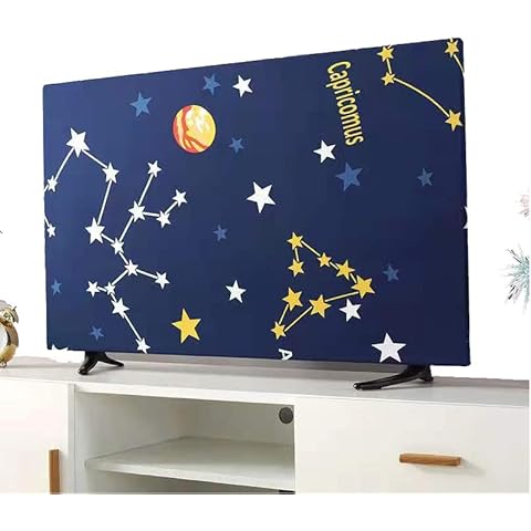 ALHBEJT TV Cover TV Display Protector for LCD LED Dust Cover for Desktop TV Hanging TV Dust-Proof Colorful TV Screen Protectors (Constellation,50inch) Cover