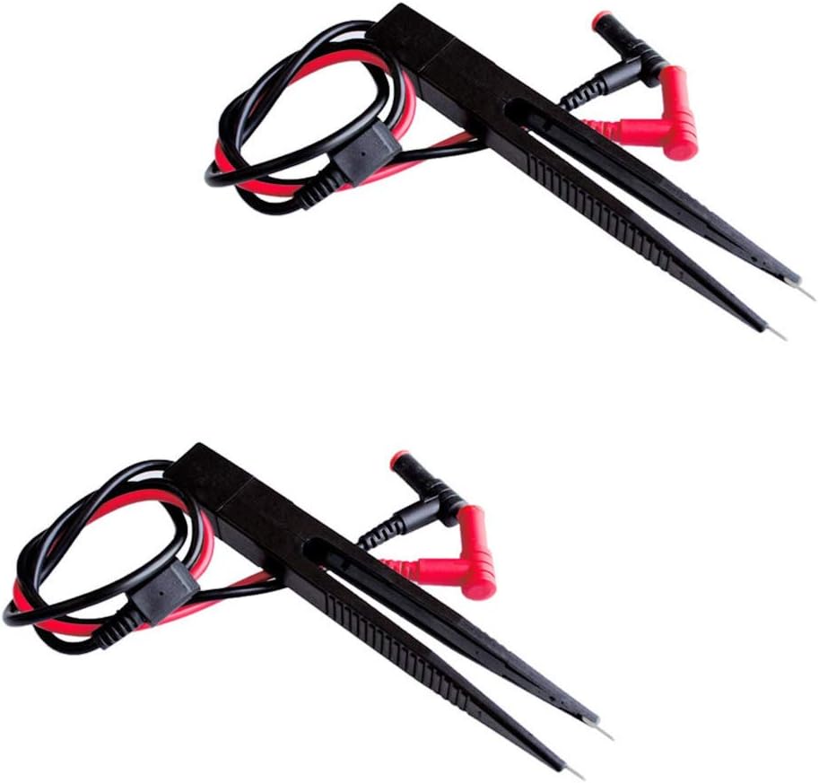 2PCS SMD LCR Chip Test Clip Capacitance Inductor Resistance Test Clip Meter Lead Probe Multimeter Tweezer