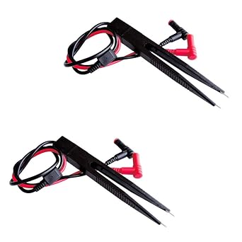 2PCS SMD LCR Chip Test Clip Capacitance Inductor Resistance Test Clip Meter Lead Probe Multimeter Tweezer