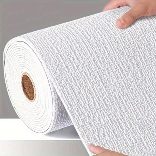 Camiraft Selbstklebend Tapete Weiß Klebefolie Möbel Matt Möbelfolie Selbstklebend 50x280cm Wasserdichte Tapete Selbstklebende Weiss Folie für möbel küchenschränke Wohnzimmer Schlafzimmer Wand