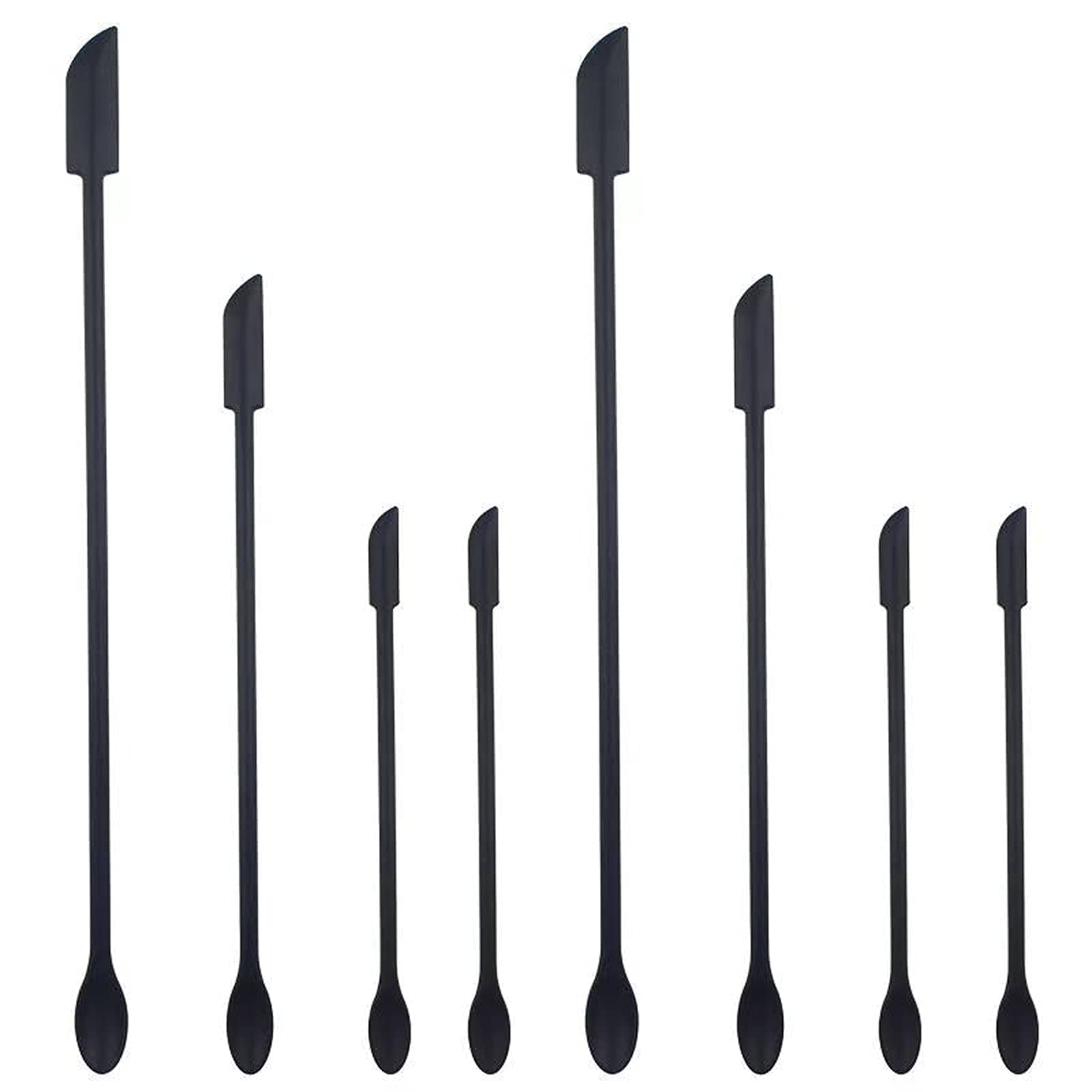 FEYKOONS 8 Pieces Mini Silicone Spatula Set, Last Drop Small Rubber Spatula for Makeup, Thin Jar Sc for Kitchen