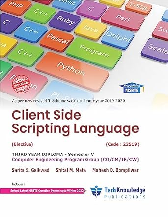 Buy Client side scripting language For MSBTE Diploma Computer ...