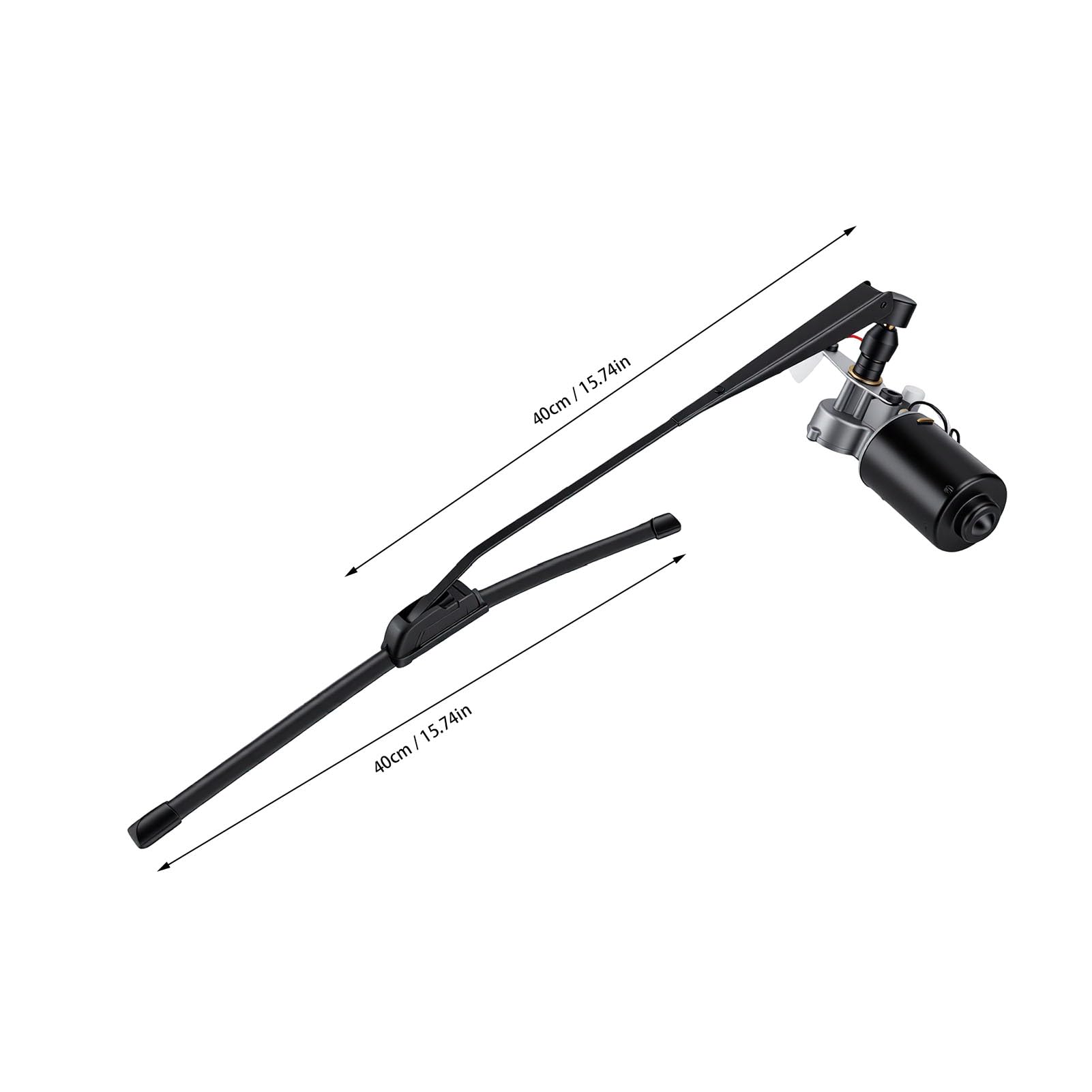 Fockety Kit de Limpiaparabrisas UTV, 12V 30W, 15.7in