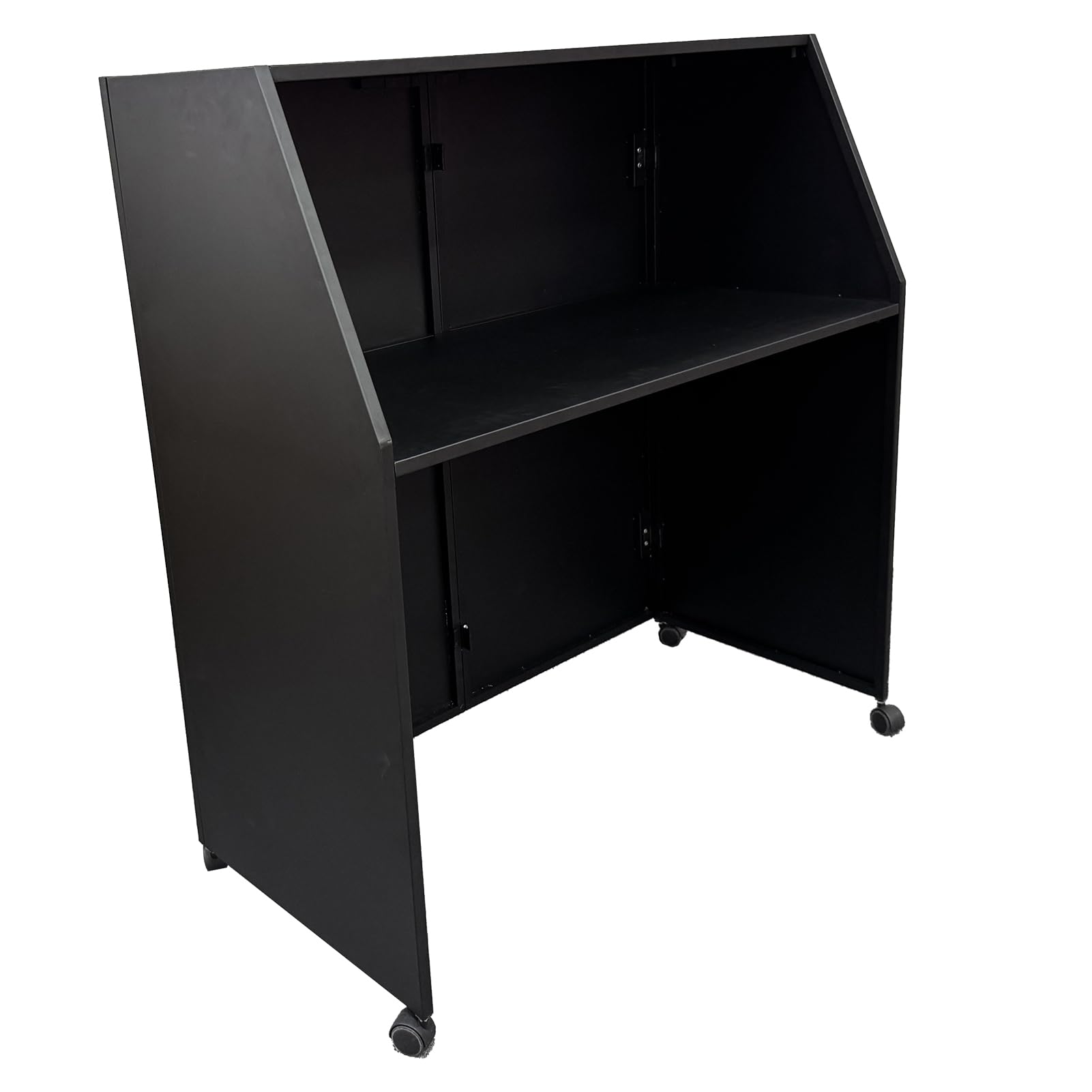 Tavolino portatile pieghevole nero 111 cm per eventi feste banchi baristi