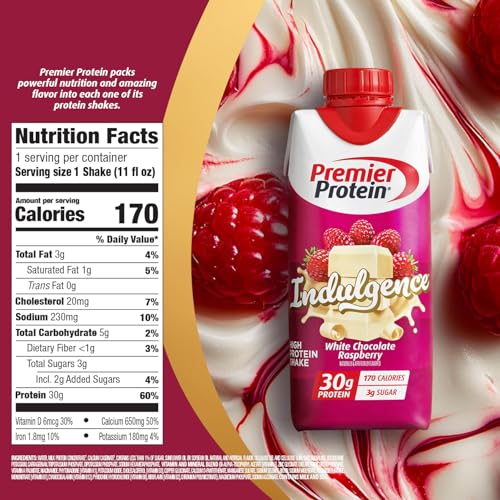 Save 40% on Premier Protein Shake Indulgence White Chocolate Raspberry 12 Pack