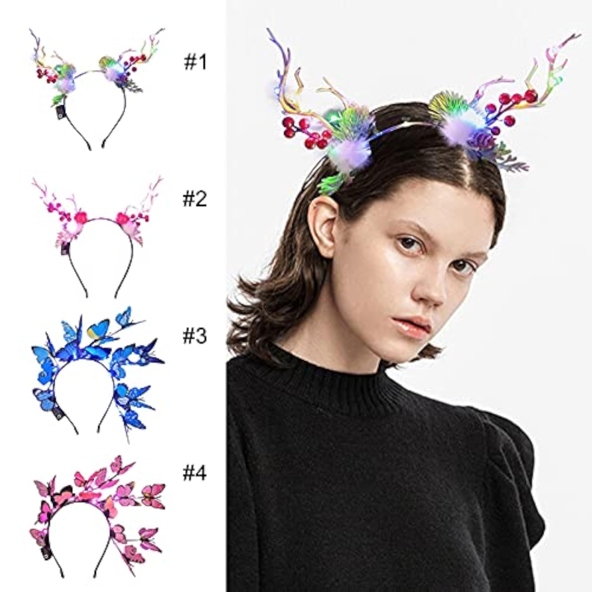 Women's Light-up Butterfly Headband for Parties