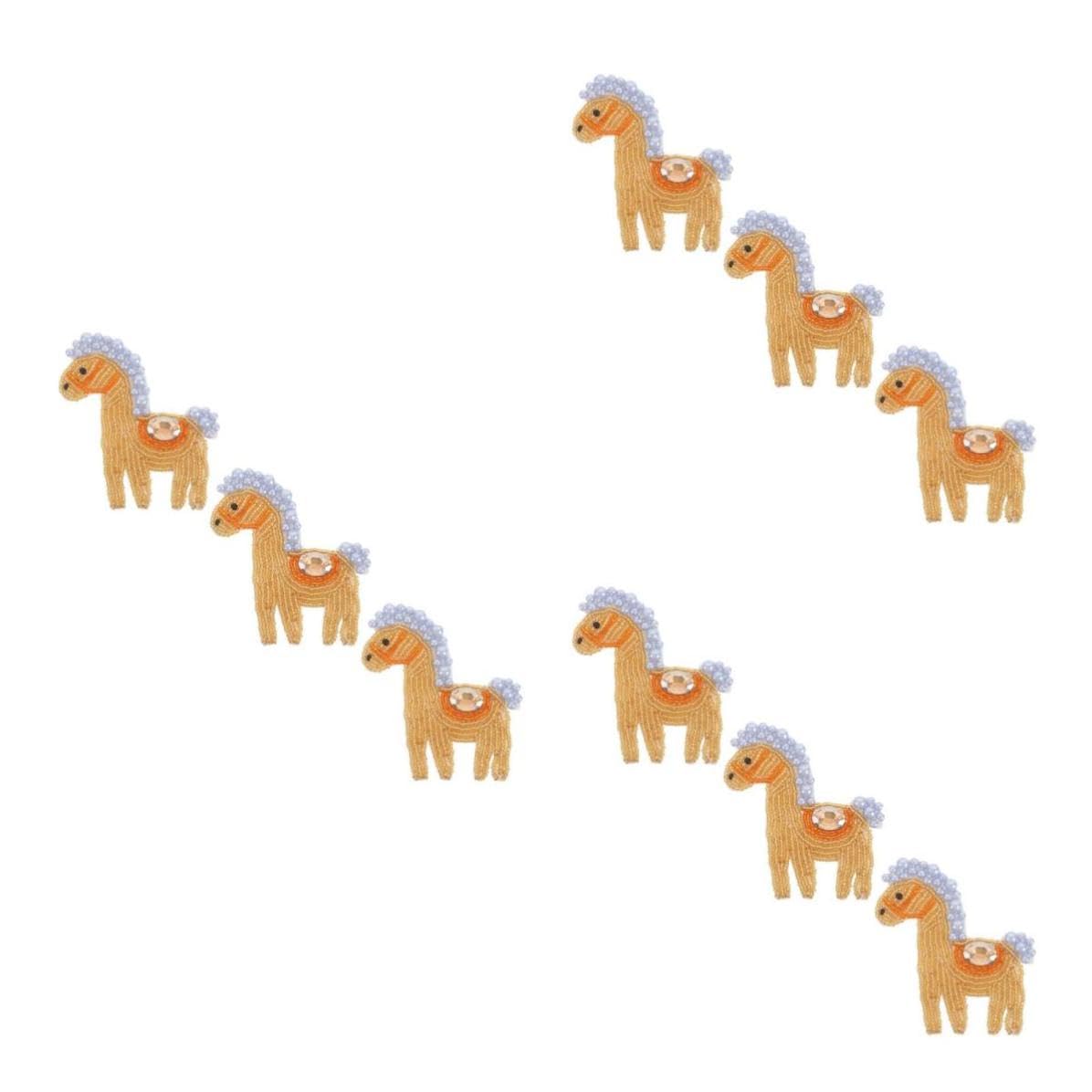 SEWACC 9 Piezas Parches Bordados de Caballo Cuentas para Coser en Ropa y Mochilas, Parches de Animales Creativos y Duraderos, Ideales para Festivales y Manualidades DIY