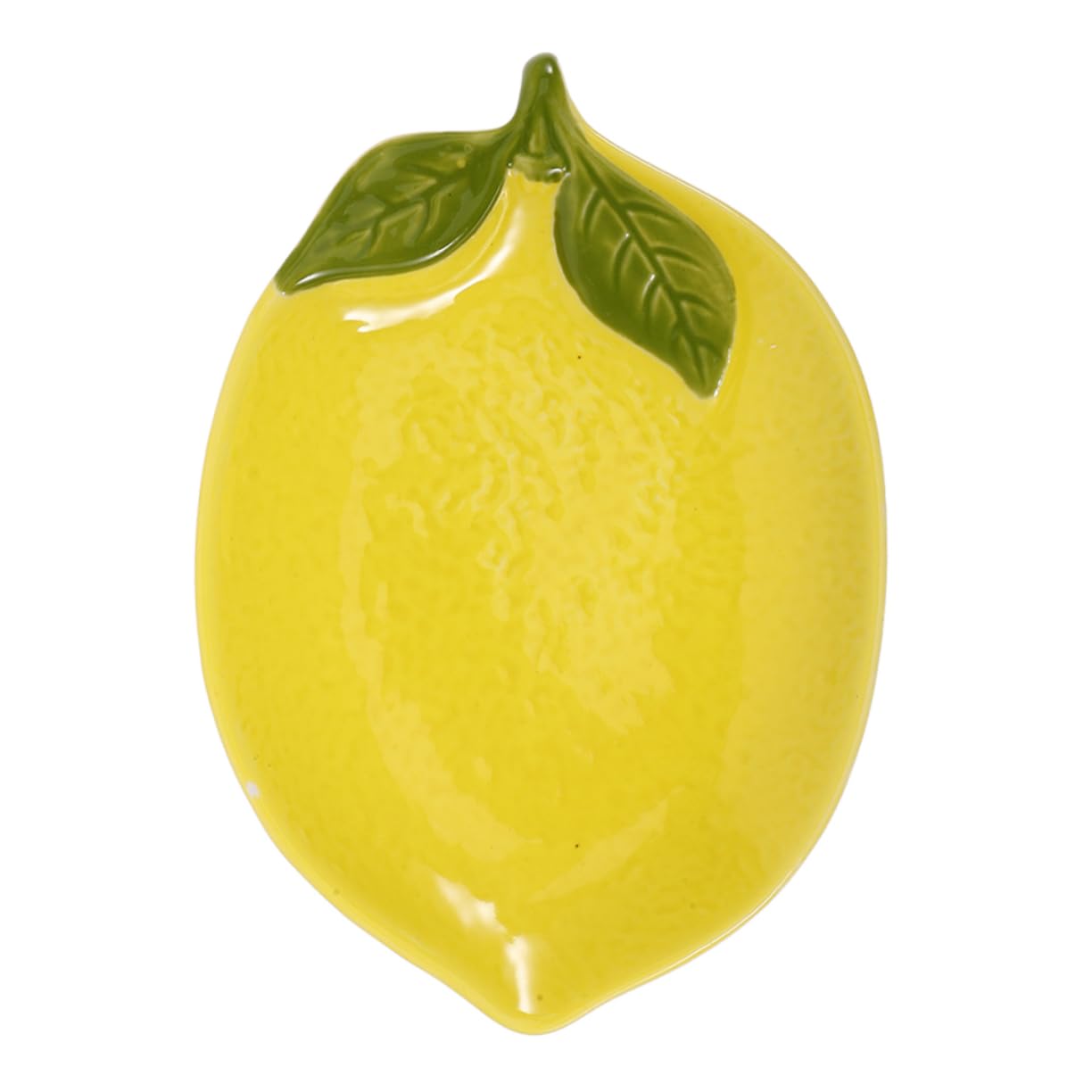 Ciieeo Lemon Shaped Ceramic Dessert Plate Serving Dish for Fruits Cakes More Versatile Food Serving Plate for Home Restaurant Use