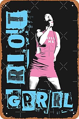 Riot Grrrl Feminist Punk Rock Poster 12" X 8" Vintage Metal Tin Sign Home Decor Garage Man Cave Wall Art