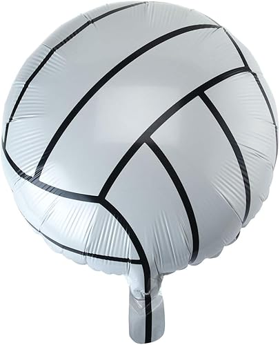 Miniatura 2 de BinaryABC Globos de voleibol, globos de papel de aluminio de Mylar de voleibol, suministros para fiestas temáticas deportivas, 10 unidades (18