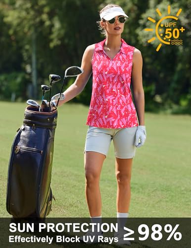 PINSPARK Sleeveless V-Neck Golf Tank