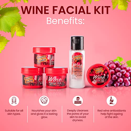 Beauty Basket Wine Facial Kit For Women Wine Facial Cleanser Wne