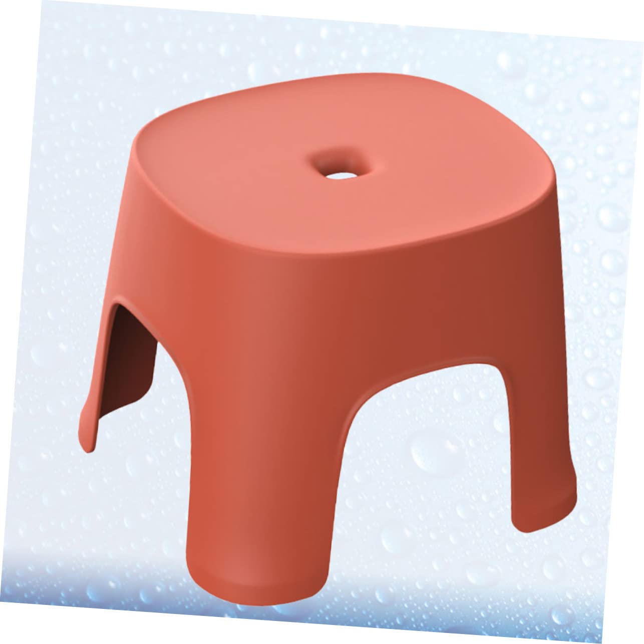 Gatuida Sgabello Piccolo in Pvc Antiscivolo per Bagno e Casa Colore Rosso, Sgabello Affidabile per Ragazzo Ragazza e Famiglia per Doccia e Spogliatoio