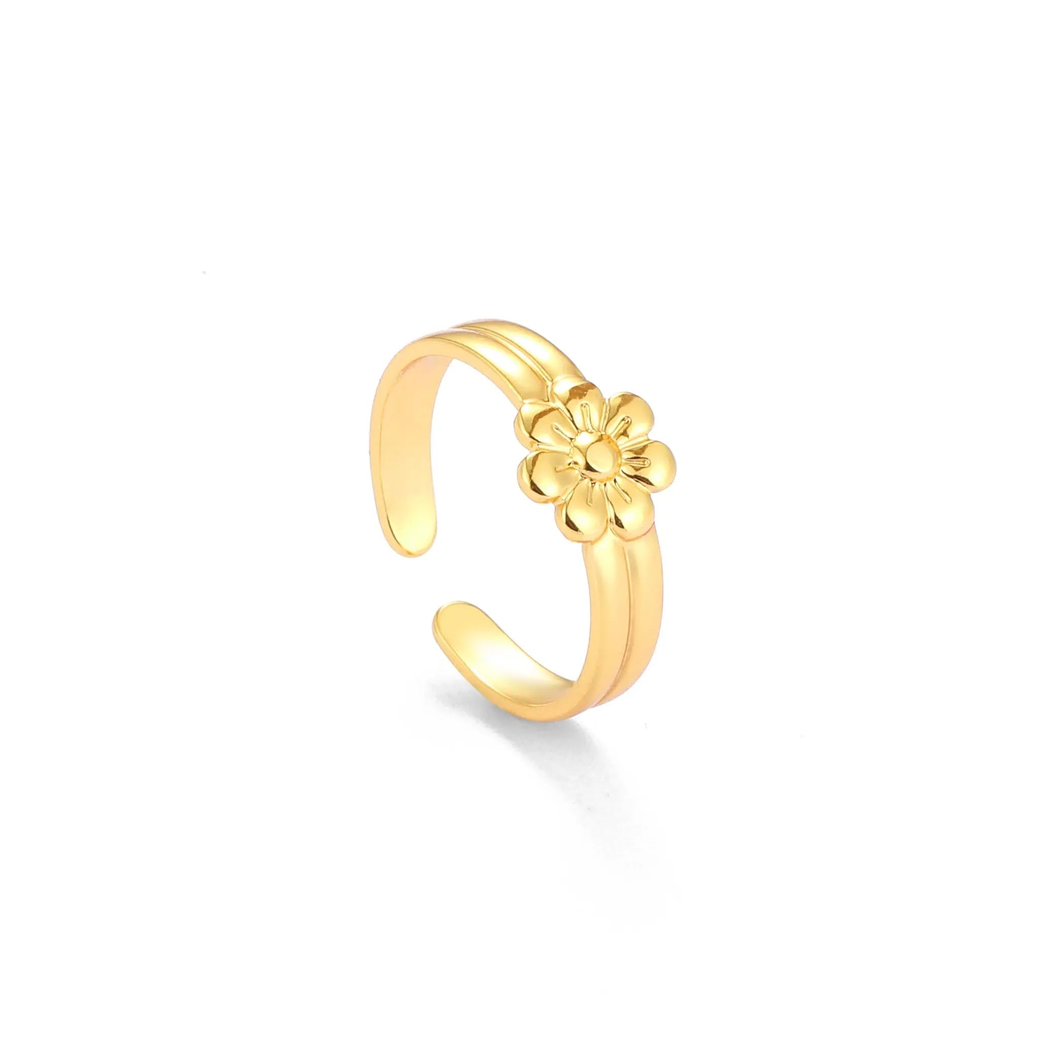 salty Golden Daisy Ring for Women | Stylish Fashion Jewelry | Casual, Party, and Everyday Wear | Gift for Birthday, Anniversary-picture-38