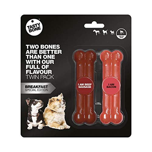 Tasty Bone Twin Pack Salchicha Ternera Bacon Toy