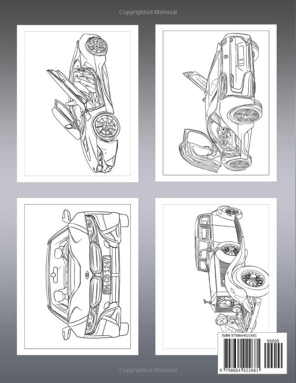 Luxury Cars Coloring Book: High Quality Coloring Books For Kids And Adults Who Love Luxury Cars Designs image 2