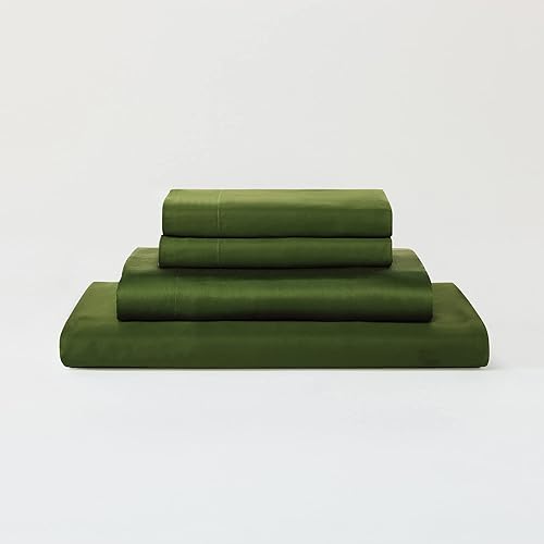 Sijo Juego de sábanas prémium 100% Lyocell de bambú, 3 o 4 piezas, 2 fundas de almohada, 1 sábana bajera ajustable y 1 sábana encimera opcional disponible en Yaxa Peru