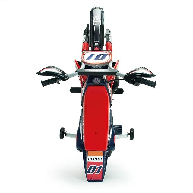 Foto 8 de 8 de INJUSA Moto Eléctrica 6V CR 111 cm 30 kg Niño 3 4 5 6 Años Repsol, Azul