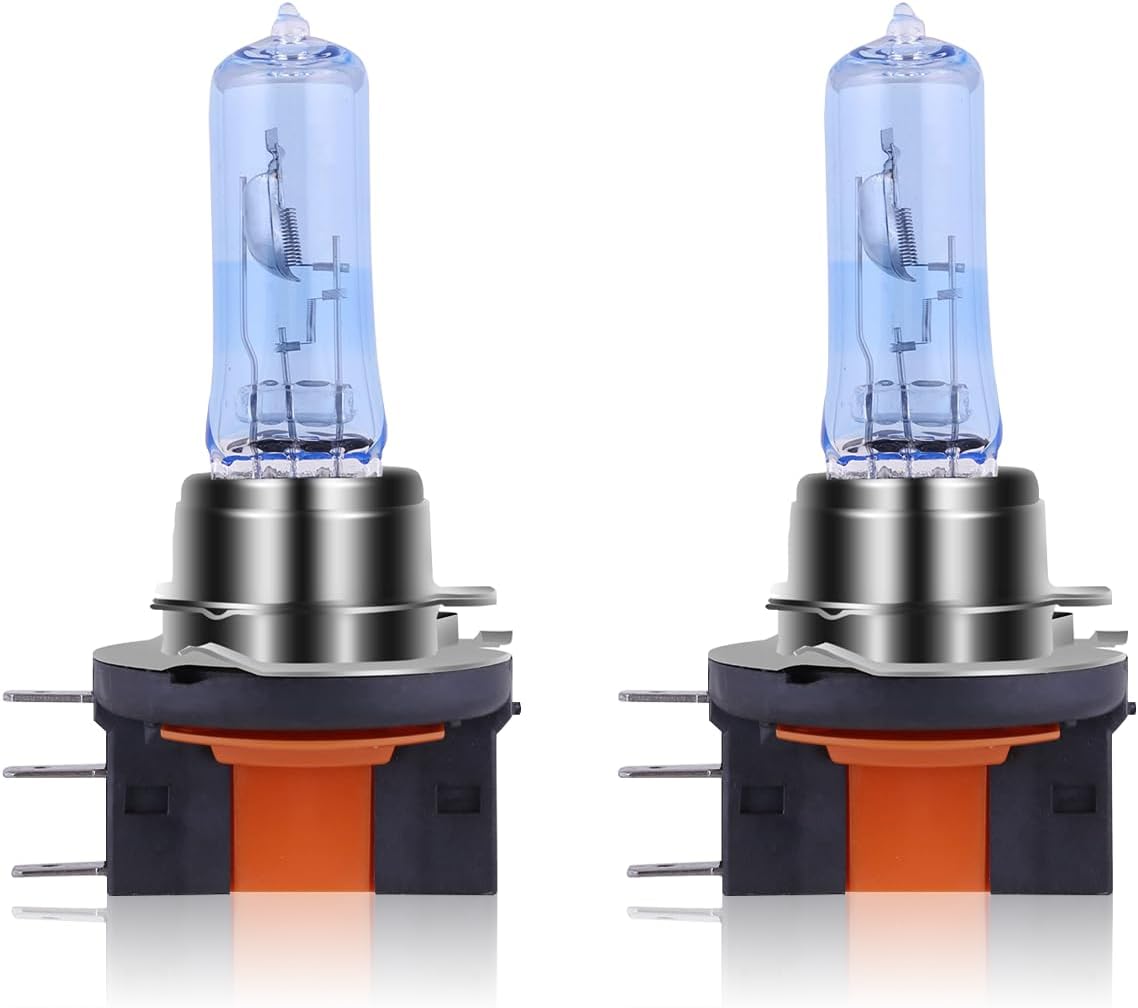 H1 Headlight Bulb Halogen Bulb 5000K Super White Light Long Life Replacement P14.5S 12V/55W (H1, 2 Pack)