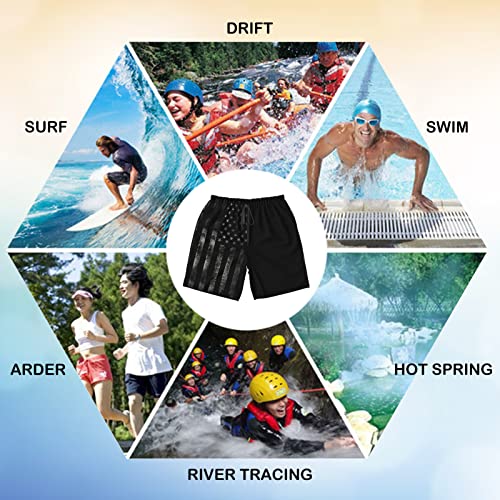 Ficlwigkis Mens Patriotic Swim Trunks,Breathable Fit Beach Shorts Swimwear Bathing Suits (As1, Alpha, M, Regular, Regular, Black) #TOP7