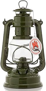 Feuerhand kerosene lamp model 276 Army Olive Green Burn Time Approx. 20 Hours Storm Lantern, Height 25.5 x 15.5 cm, capacity 0.34 L/Ø 13 cm, Weight 520 g