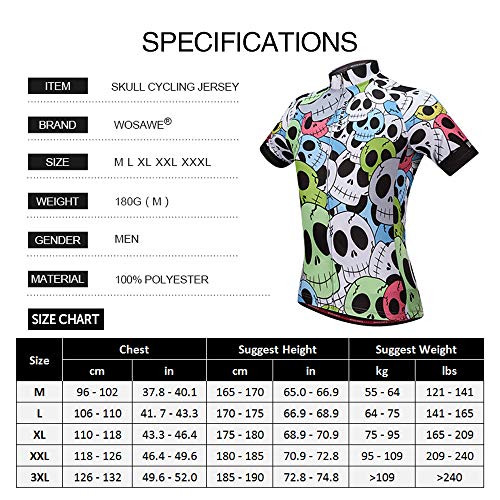 KKmoon Camisa masculina de verão para ciclismo de verão, manga curta respirável, zíper completo para