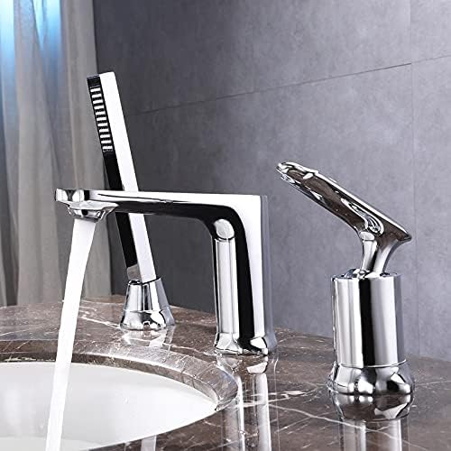 Bathroom Sink Tap Gold Brass 3 Holes Bathtub Faucet, Bathroom Shower Faucet, Bath Shower Bath Sink Faucet, Hot And Cold Water Mixer Taps, Basin Faucets Basin Taps,