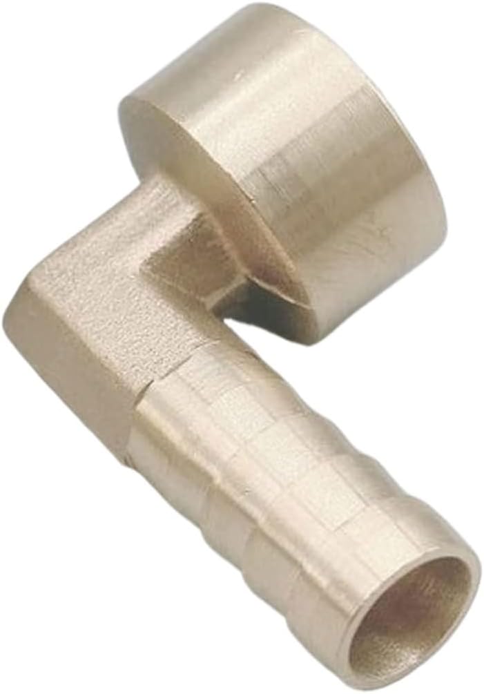 Garden Hose Fitting Connector,Elbow Brass Barbed Fitting 8~16mm Hose Barb X 1/4" 3/8" 1/2" Female Thread Coupler Connector Adapter, Long Service Life (Color : 8mm, Size : 1/2") (Color : 12mm)