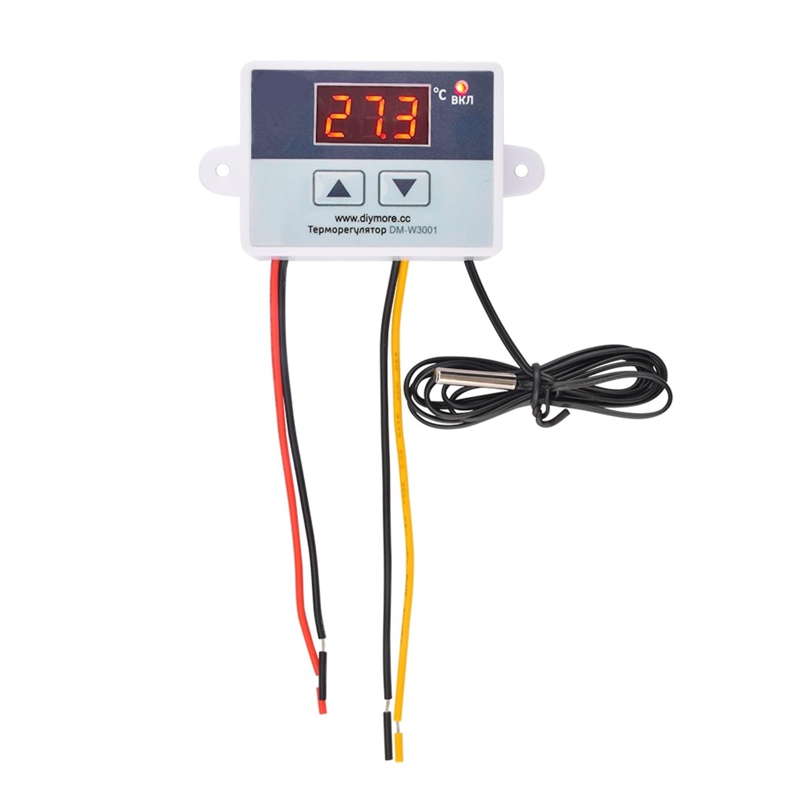 Controlador de temperatura digital LED W3001 de 12 V/24 V/110 V y 220 V, termostato, termorregulador, sensor y medidor for refrigerador, calefacción y refrigeración de agua.(AC110-220V Isolation)