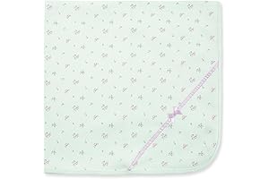 Baby Girls Newborn Petite Rose Tag Along Blanket, Green