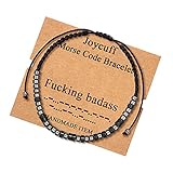 JoycuFF Morse Code Bracelets for Women Teen Girls Inspirational Gifts for Mom Wife Girlfriend Daught