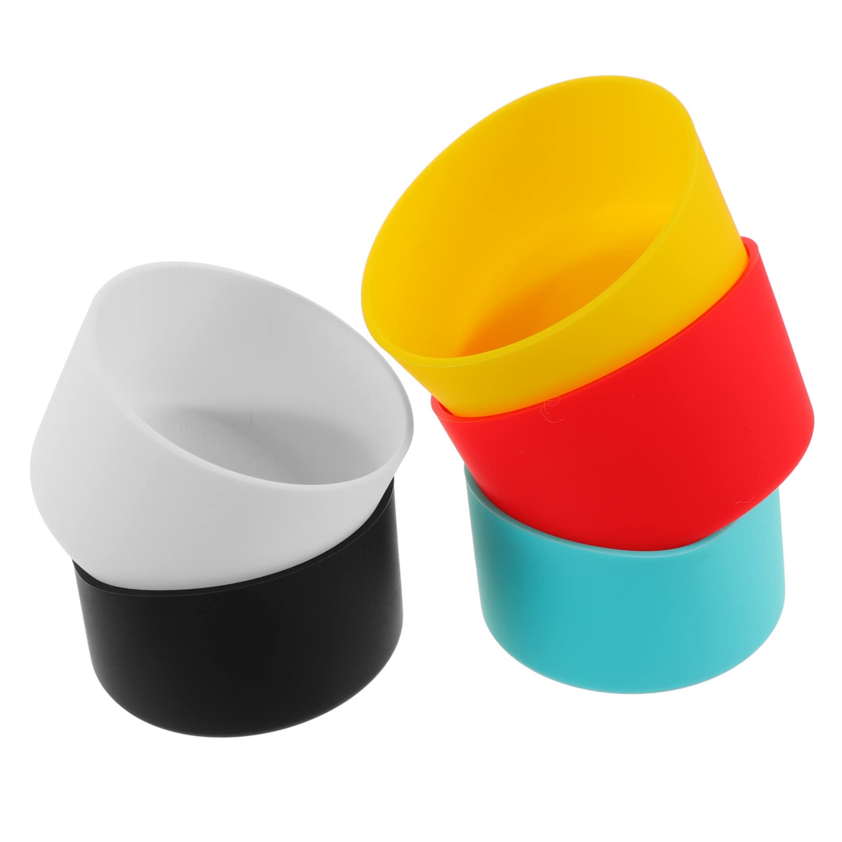 BESPORTBLE 4 Juegos De Fundas Aislantes para Botellas De Agua De Silicona Multiusos para Vasos Sin Calor Fáciles De Instalar 5 Unidades X 4