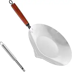 Panela de imersão de açúcar com alça removível, panela de derretimento de doces de fundo plano com panela de açúcar tanghulu de aço inoxidável para derreter doces para derreter doces