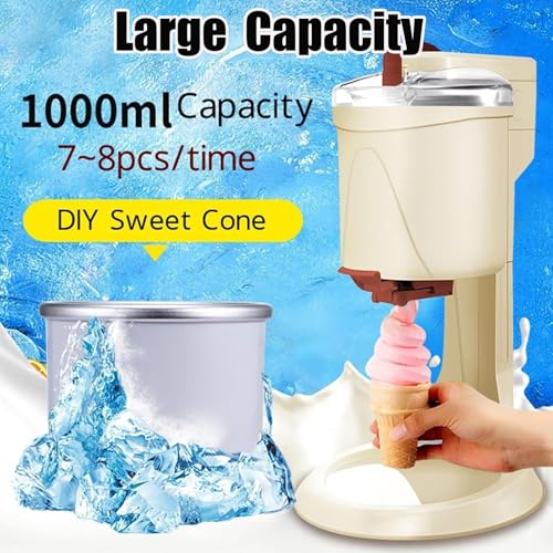 Mcamgiczin Softeismaschine, 1 Liter Automatische Mini Obst Soft-Serve Maschine für Zuhause, Bar, Cafe - Haushalt Eismaschine Kleine Eismaschine – Bild 4