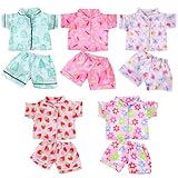 ZITA ELEMENT 5 Set American 18' Doll Clothes Soft Silk Baby Girl Dolls Clothes for 14-18 Inch Dolls Accessories Christmas Birthday Gift for Kids