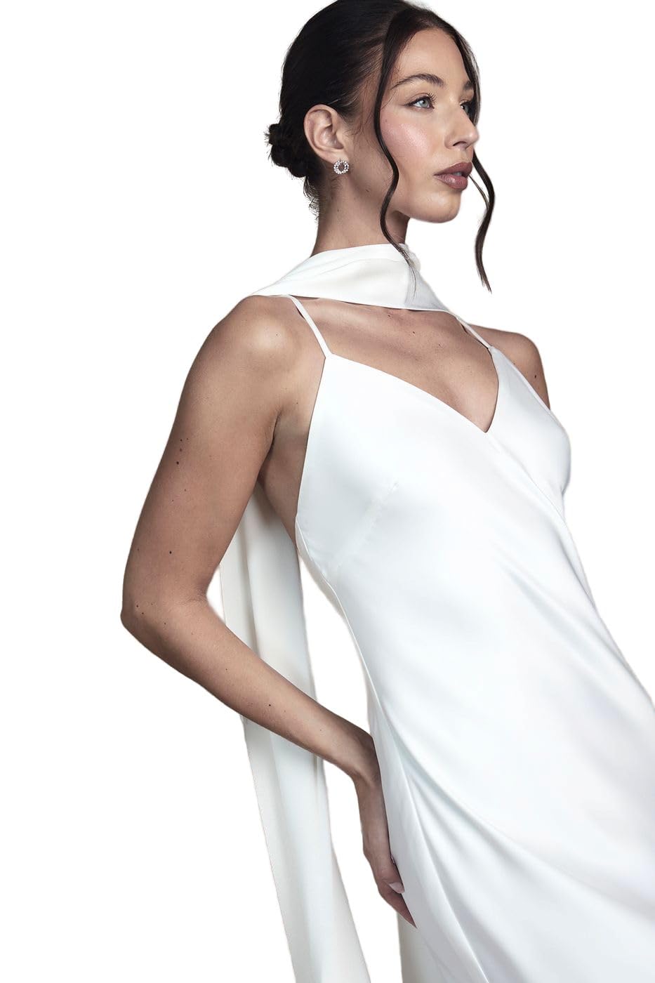 Coast Satin Bridal Scarf, One Size, Ivory
